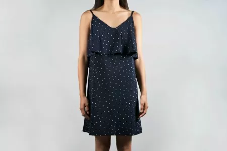 Navy polka dot dress